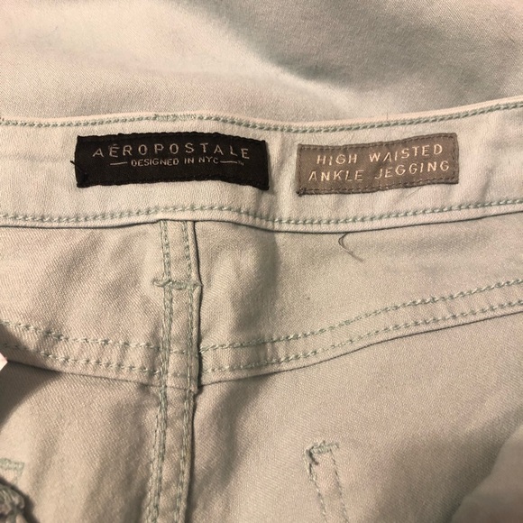 Aeropostale high waisted ankle jegging mint green size 2 regular - Picture 7 of 10